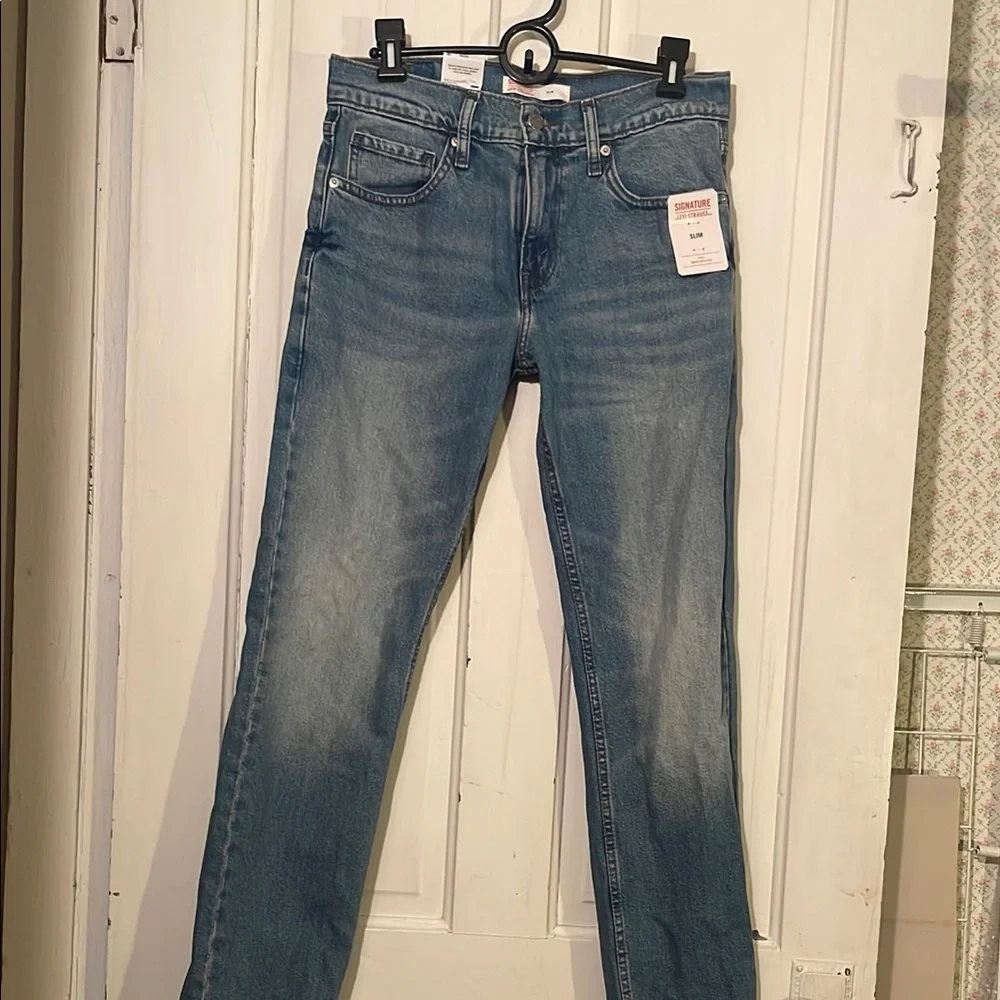 Levi's Blue Straight Jeans - Picture 1 of 7